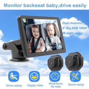 HD Dual Baby Car Monitor